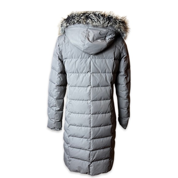 Women’s Lands End  Full Zip Hooded Quilted Puffer Coat Size: Xs color Brown - Picture 2 of 13